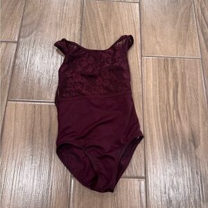 Weissman Maroon Lace Kids One Piece